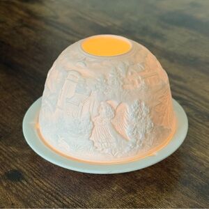 Sorelle Lithophane Fairy Lamp Tealight Candle Holder  – Nautical & Angel Scene